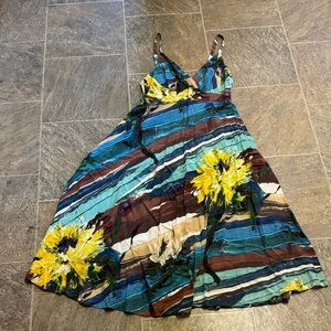 Floral Striped Maxi Dress